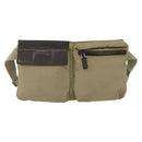 GUCCI Waist bag Nylon Beige Silver 28566 Auth ka2449-13