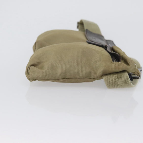 GUCCI Waist bag Nylon Beige Silver 28566 Auth ka2449