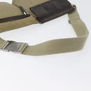 GUCCI Waist bag Nylon Beige Silver 28566 Auth ka2449-7
