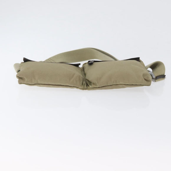 GUCCI Waist bag Nylon Beige Silver 28566 Auth ka2449