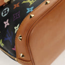 LOUIS VUITTON Monogram Multicolor Alma Hand Bag Black M92646 LV Auth ka244AV-15