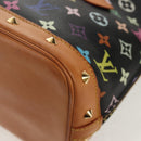 LOUIS VUITTON Monogram Multicolor Alma Hand Bag Black M92646 LV Auth ka244AV-16