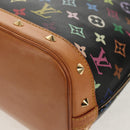 LOUIS VUITTON Monogram Multicolor Alma Hand Bag Black M92646 LV Auth ka244AV-18
