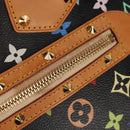 LOUIS VUITTON Monogram Multicolor Alma Hand Bag Black M92646 LV Auth ka244AV-20