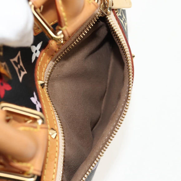 LOUIS VUITTON Monogram Multicolor Alma Hand Bag Black M92646 LV Auth ka244AV