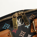 LOUIS VUITTON Monogram Multicolor Alma Hand Bag Black M92646 LV Auth ka244AV-23