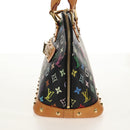 LOUIS VUITTON Monogram Multicolor Alma Hand Bag Black M92646 LV Auth ka244AV-3
