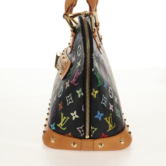 LOUIS VUITTON Monogram Multicolor Alma Hand Bag Black M92646 LV Auth ka244AV