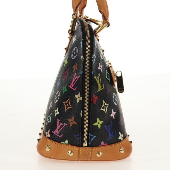 LOUIS VUITTON Monogram Multicolor Alma Hand Bag Black M92646 LV Auth ka244AV