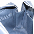 CHANEL Choco Bar Chain Shoulder Bag Leather Navy Silver CC Auth ka245-19