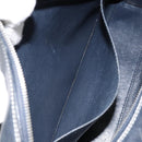 CHANEL Choco Bar Chain Shoulder Bag Leather Navy Silver CC Auth ka245-24