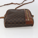 CELINE Macadam Canvas Shoulder Bag PVC Leather Brown Gold Auth ka2453-11