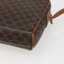 CELINE Macadam Canvas Shoulder Bag PVC Leather Brown Gold Auth ka2453-14