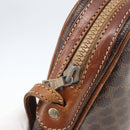 CELINE Macadam Canvas Shoulder Bag PVC Leather Brown Gold Auth ka2453-16
