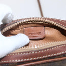 CELINE Macadam Canvas Shoulder Bag PVC Leather Brown Gold Auth ka2453-17