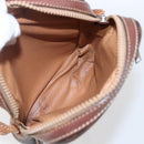 CELINE Macadam Canvas Shoulder Bag PVC Leather Brown Gold Auth ka2453-18
