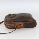 CELINE Macadam Canvas Shoulder Bag PVC Leather Brown Gold Auth ka2453-4