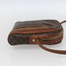 CELINE Macadam Canvas Shoulder Bag PVC Leather Brown Gold Auth ka2453-5