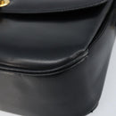 CELINE Shoulder Bag Leather Black Gold Auth ka2456-10