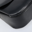 CELINE Shoulder Bag Leather Black Gold Auth ka2456-11