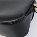 CELINE Shoulder Bag Leather Black Gold Auth ka2456-12