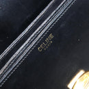 CELINE Shoulder Bag Leather Black Gold Auth ka2456-16
