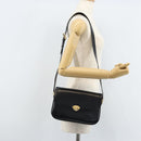 CELINE Shoulder Bag Leather Black Gold Auth ka2456-24