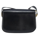 CELINE Shoulder Bag Leather Black Gold Auth ka2456-3