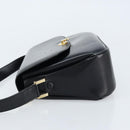 CELINE Shoulder Bag Leather Black Gold Auth ka2456-5