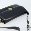 CELINE Shoulder Bag Leather Black Gold Auth ka2456-6