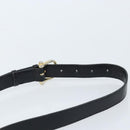 CELINE Shoulder Bag Leather Black Gold Auth ka2456-8