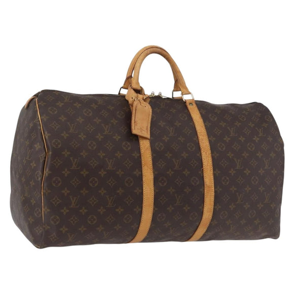 LOUIS VUITTON Monogram Keepall 60 Boston Bag M41422 LV Auth ka2464