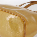 LOUIS VUITTON Monogram Vernis Houston Hand Bag Beige M91004 LV Auth ka2468-9