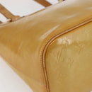 LOUIS VUITTON Monogram Vernis Houston Hand Bag Beige M91004 LV Auth ka2468-14