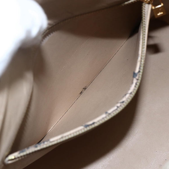 LOUIS VUITTON Monogram Vernis Houston Hand Bag Beige M91004 LV Auth ka2468