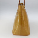 LOUIS VUITTON Monogram Vernis Houston Hand Bag Beige M91004 LV Auth ka2468-4