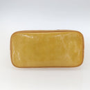 LOUIS VUITTON Monogram Vernis Houston Hand Bag Beige M91004 LV Auth ka2468-5
