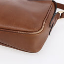 Burberrys Shoulder Bag Leather Brown Gold Auth ka247-9