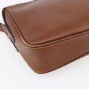 Burberrys Shoulder Bag Leather Brown Gold Auth ka247-16