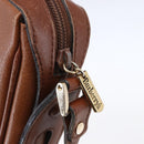 Burberrys Shoulder Bag Leather Brown Gold Auth ka247-10