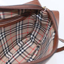 Burberrys Shoulder Bag Leather Brown Gold Auth ka247-18