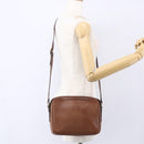 Burberrys Shoulder Bag Leather Brown Gold Auth ka247-20