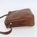 Burberrys Shoulder Bag Leather Brown Gold Auth ka247-3