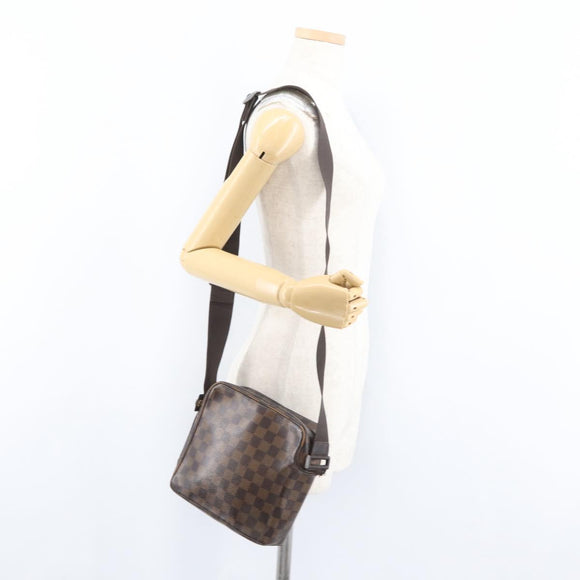 LOUIS VUITTON Damier Ebene Olaf PM Umhängetasche N41442 LV Auth ka2472