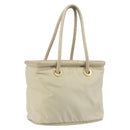 CELINE Hand Bag Nylon Beige Gold Auth ka2474-1