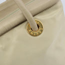 CELINE Hand Bag Nylon Beige Gold Auth ka2474-17
