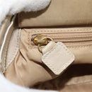 CELINE Hand Bag Nylon Beige Gold Auth ka2474-21