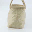 CELINE Hand Bag Nylon Beige Gold Auth ka2474-4