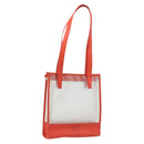 LOEWE Anagram Tote Bag Vinyl Clear Red Auth ka2475-1