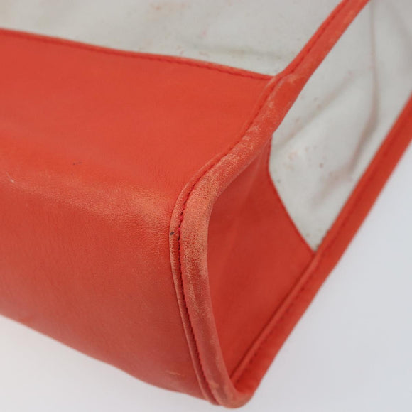 LOEWE Anagram Tote Bag Vinyl Clear Red Auth ka2475